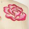 Hot Pink and Rose Embroidered Flower Appliques 5.5" Iron On Patch Pair